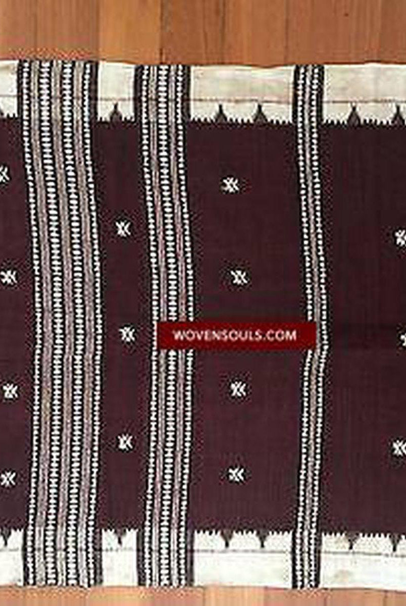 5210 Hand woven Cotton Odisha Shawl Textile - LOST?-WOVENSOULS-Antique-Vintage-Textiles-Art-Decor