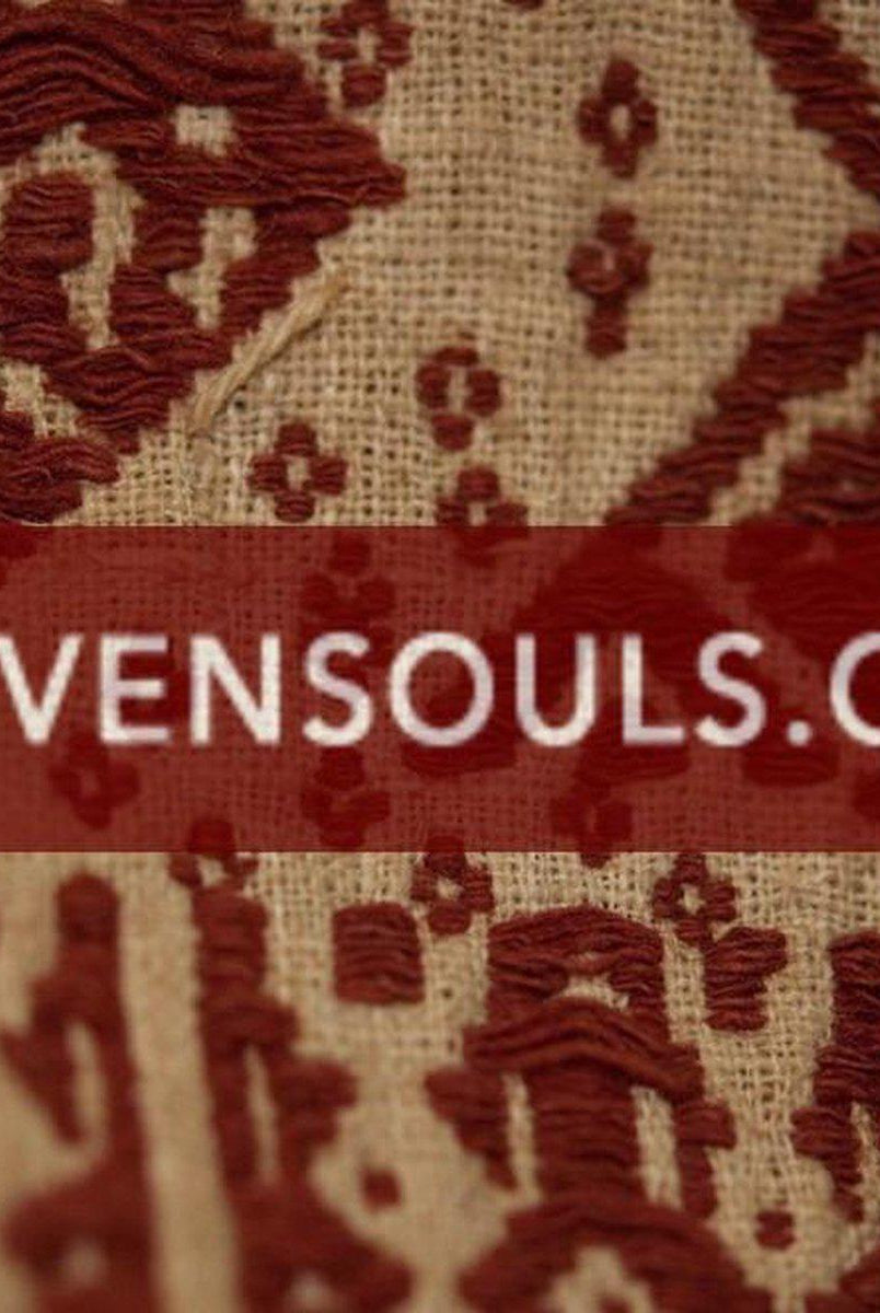 522 Old Tampan Ship Cloth with Superb Drawing-WOVENSOULS-Antique-Vintage-Textiles-Art-Decor