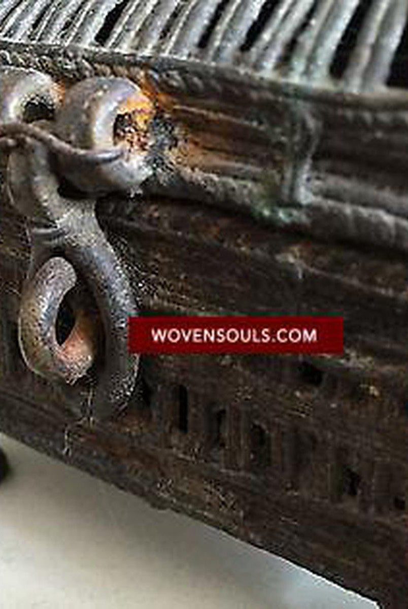 5229 Dokra Metal Tribal Box, Odisha India SOLD-WOVENSOULS-Antique-Vintage-Textiles-Art-Decor