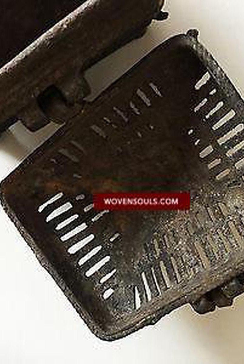 5229 Dokra Metal Tribal Box, Odisha India SOLD-WOVENSOULS-Antique-Vintage-Textiles-Art-Decor