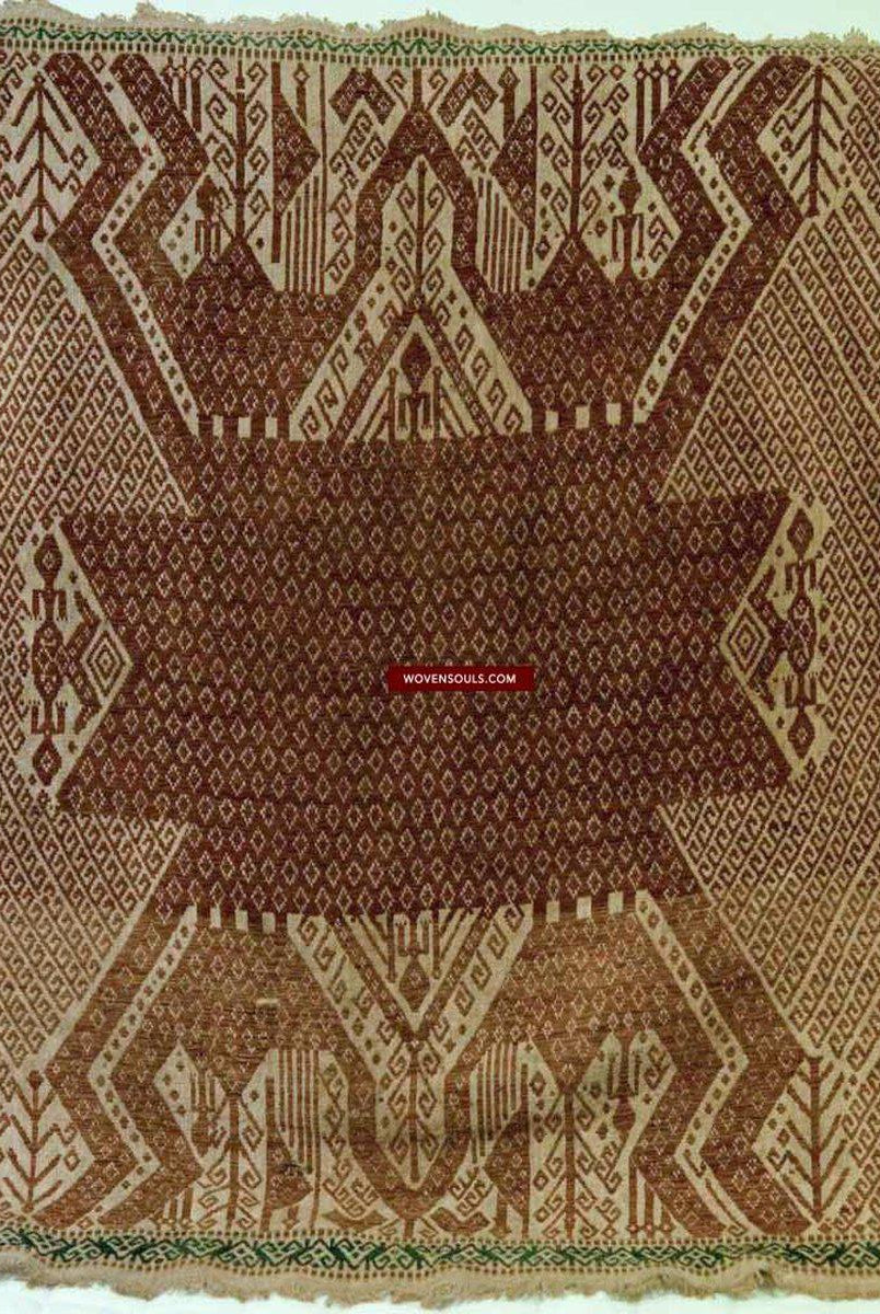 526 RARE Antique Sumatran Tampan Ship cloth Textile Art-WOVENSOULS-Antique-Vintage-Textiles-Art-Decor