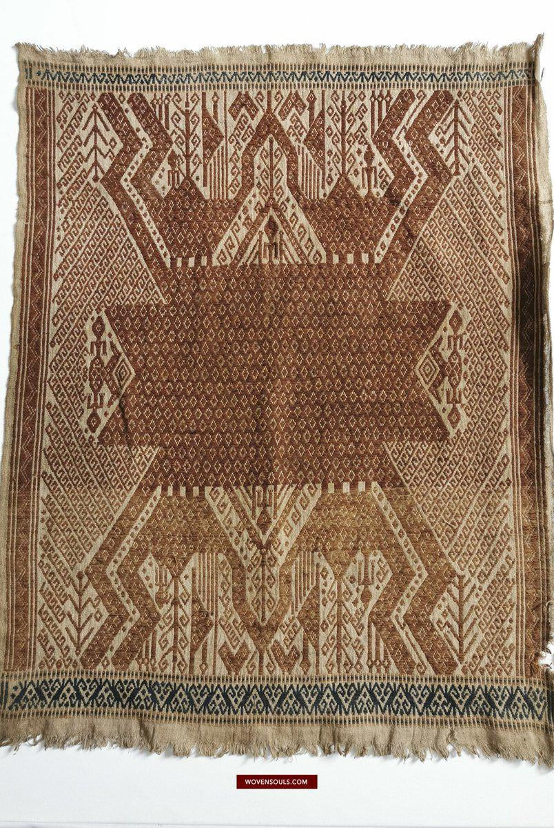 526 RARE Antique Sumatran Tampan Ship cloth Textile Art-WOVENSOULS-Antique-Vintage-Textiles-Art-Decor