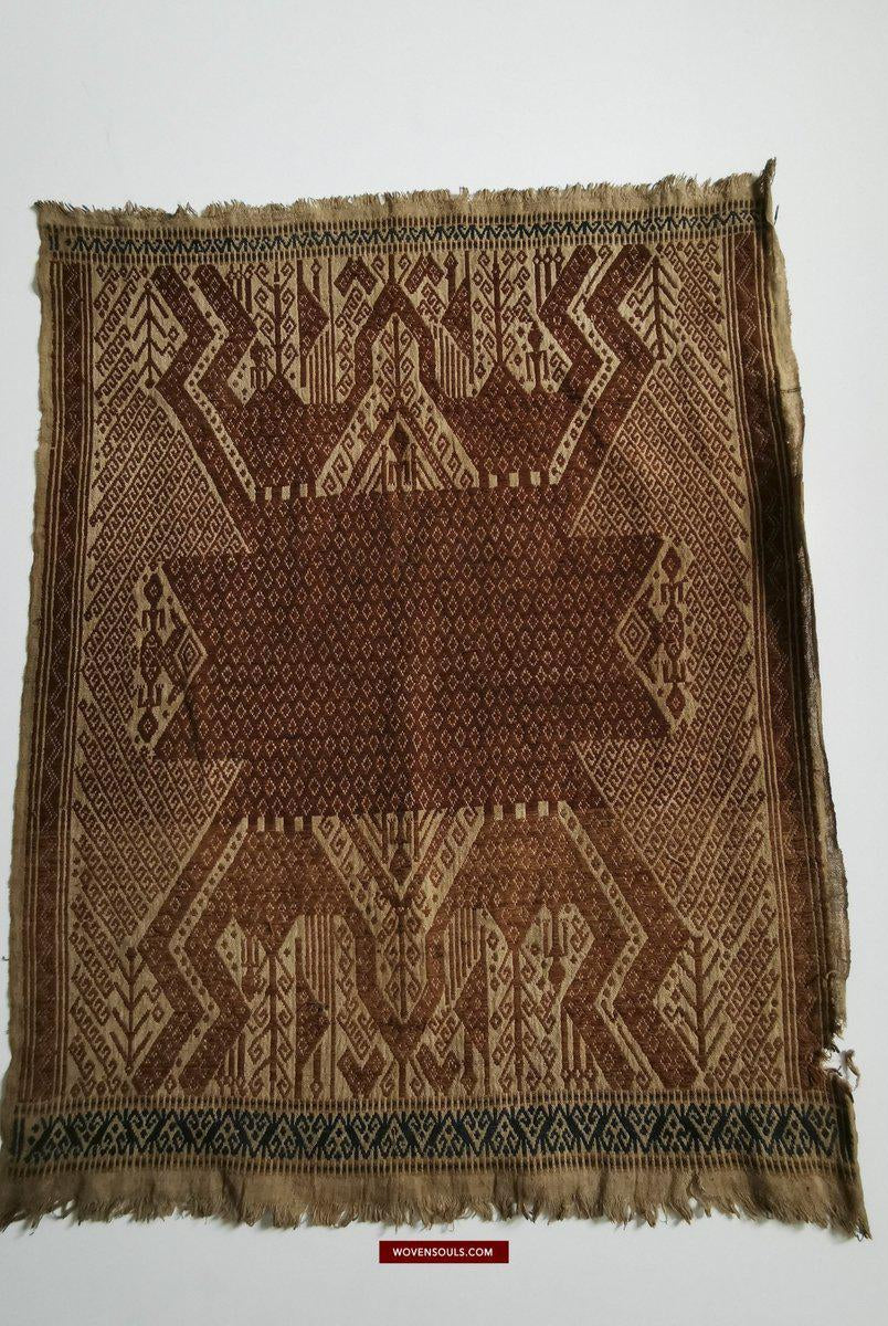 526 RARE Antique Sumatran Tampan Ship cloth Textile Art-WOVENSOULS-Antique-Vintage-Textiles-Art-Decor