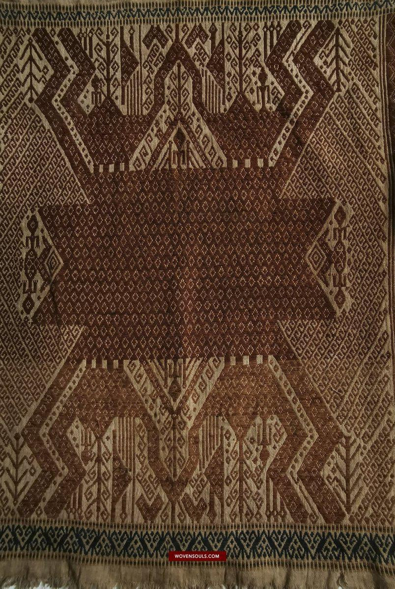 526 RARE Antique Sumatran Tampan Ship cloth Textile Art-WOVENSOULS-Antique-Vintage-Textiles-Art-Decor