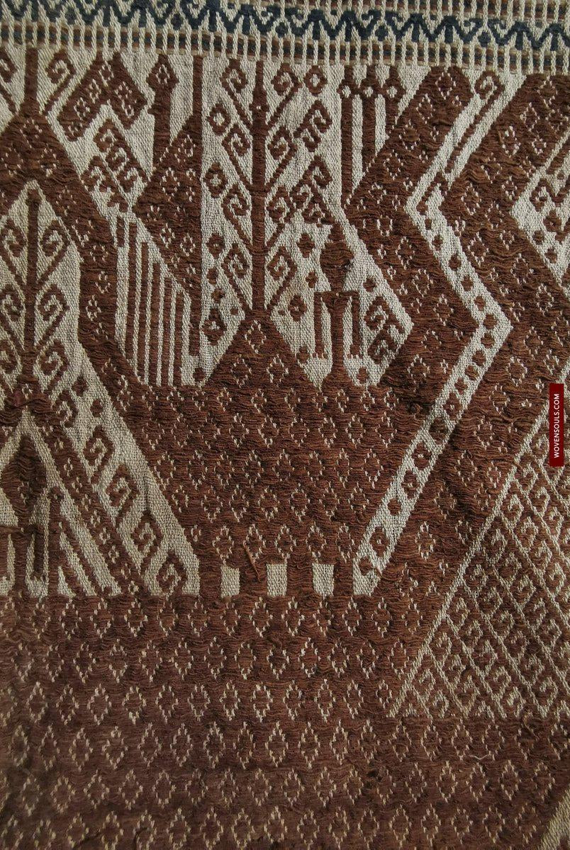 526 RARE Antique Sumatran Tampan Ship cloth Textile Art-WOVENSOULS-Antique-Vintage-Textiles-Art-Decor