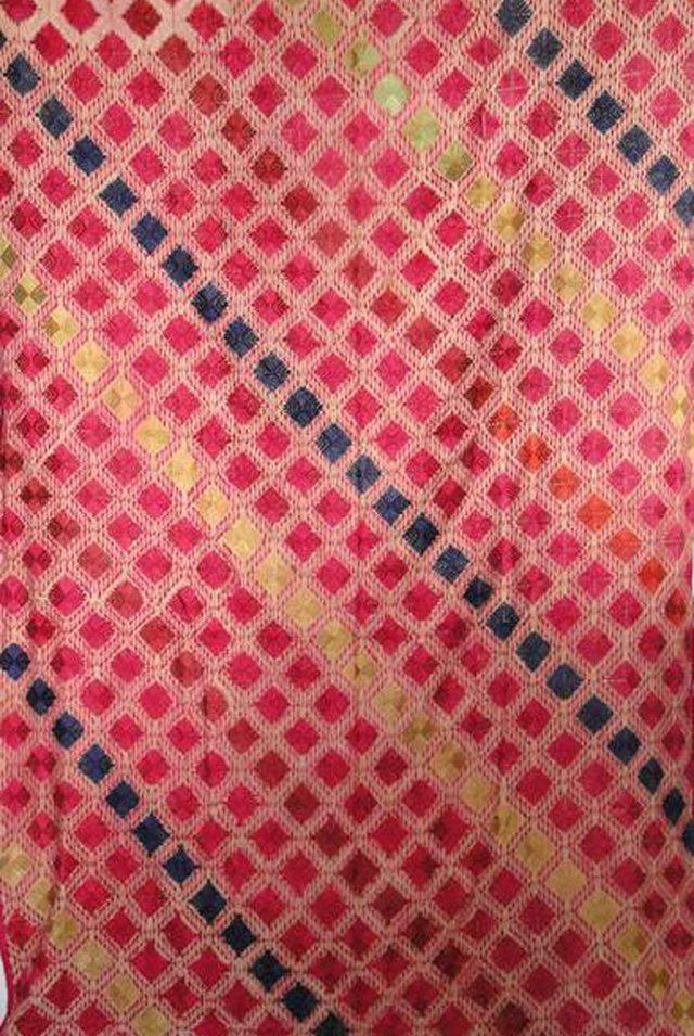 530 SOLD - Rare Old Pachranga Thirma Phulkari Embroidery Textile-WOVENSOULS-Antique-Vintage-Textiles-Art-Decor