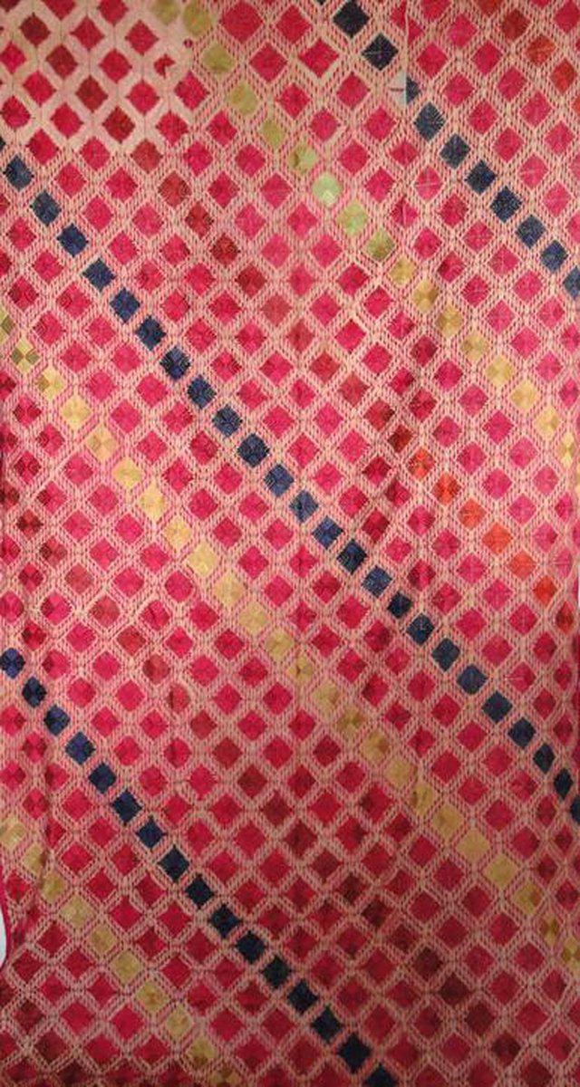 530 SOLD - Rare Old Pachranga Thirma Phulkari Embroidery Textile-WOVENSOULS-Antique-Vintage-Textiles-Art-Decor