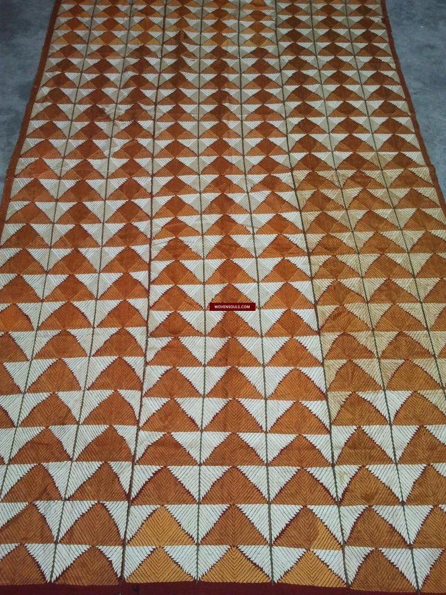 547 Old Phulkari Bagh in White & Gold Motifs-WOVENSOULS-Antique-Vintage-Textiles-Art-Decor