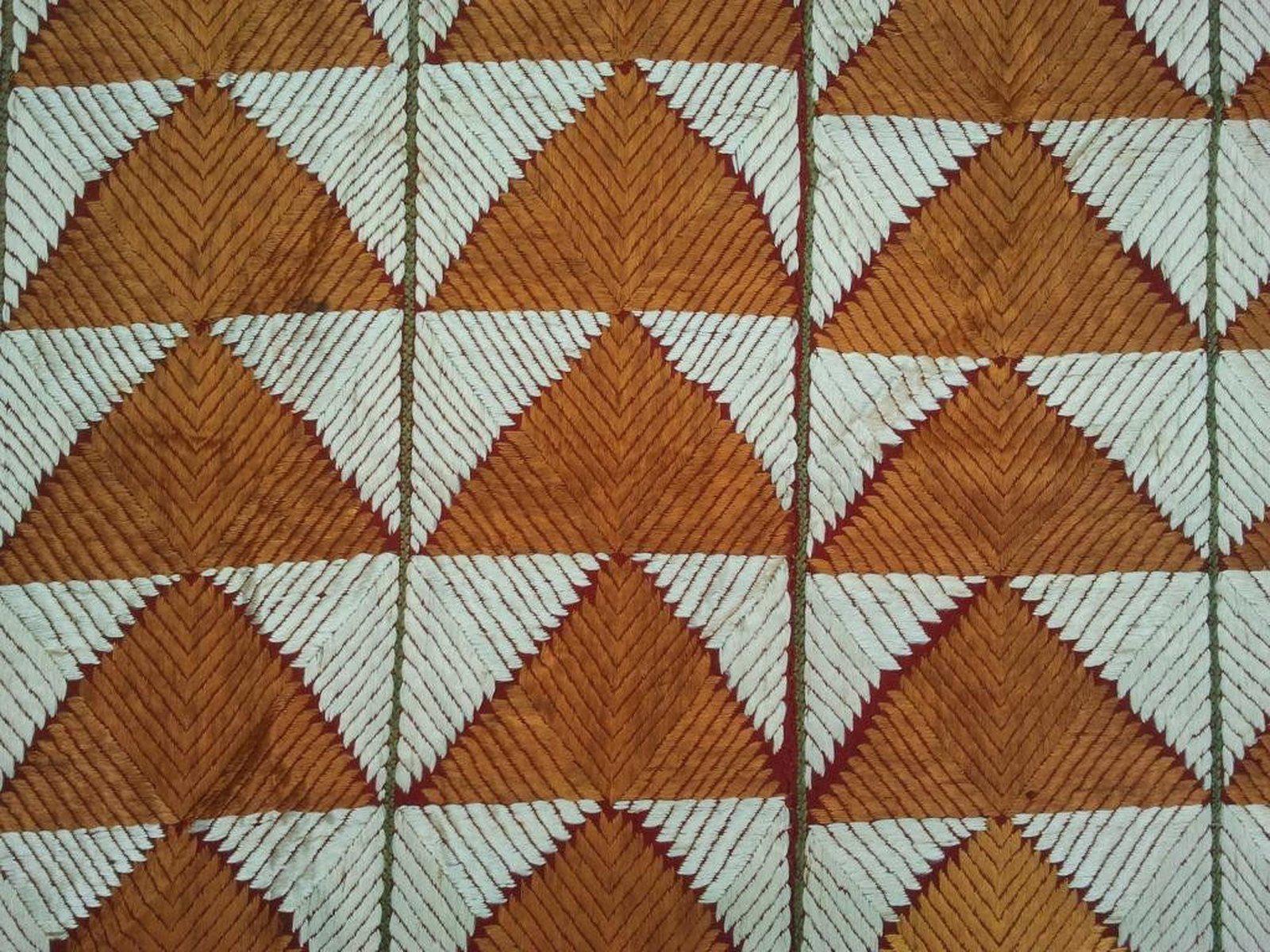 547 Old Phulkari Bagh in White & Gold Motifs-WOVENSOULS-Antique-Vintage-Textiles-Art-Decor