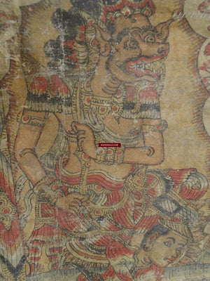 548 Antique Palindon - Astrological Calendar Painting - Kamasan, Bali-WOVENSOULS-Antique-Vintage-Textiles-Art-Decor
