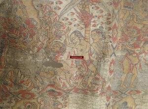 548 Antique Palindon - Astrological Calendar Painting - Kamasan, Bali-WOVENSOULS-Antique-Vintage-Textiles-Art-Decor