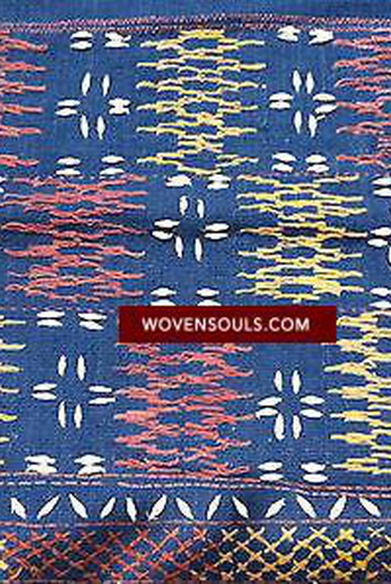 5523 Simple Hilltribe Tunic with Job's Tear Seed Embroidery - SOLD-WOVENSOULS-Antique-Vintage-Textiles-Art-Decor