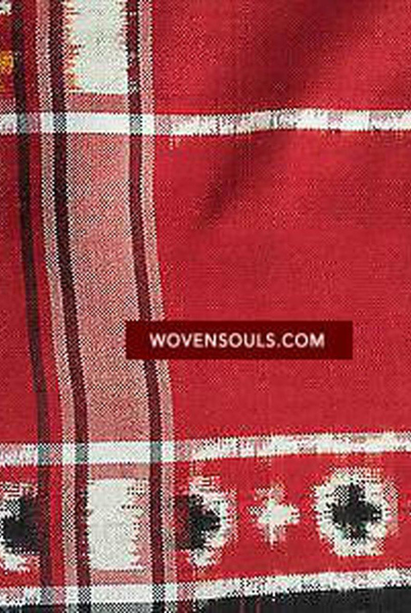 5712 VERKAUFT - Handgewebter Seiden-Doppel-Ikat-Patola-Schal - Kürzlich hergestellt-WOVENSOULS-Antike-Vintage-Textilien-Kunst-Dekor