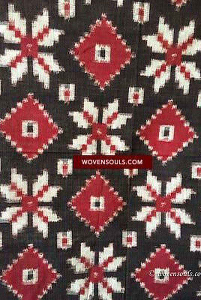 5722 Hand woven Telia Rumal Double Ikat Scarf Accessory - Recently Made - SOLD-WOVENSOULS-Antique-Vintage-Textiles-Art-Decor