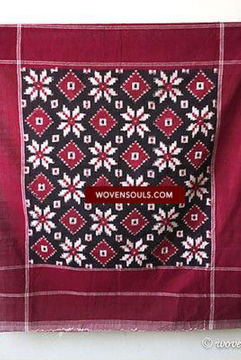 5722 Handgewebtes Telia Rumal Doppel-Ikat-Schal-Accessoire – Kürzlich hergestellt – VERKAUFT-WOVENSOULS-Antike-Vintage-Textilien-Kunst-Dekor