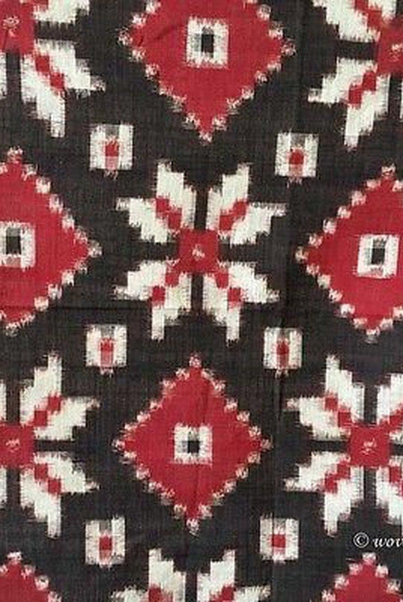 5722 Handgewebtes Telia Rumal Doppel-Ikat-Schal-Accessoire – Kürzlich hergestellt – VERKAUFT-WOVENSOULS-Antike-Vintage-Textilien-Kunst-Dekor
