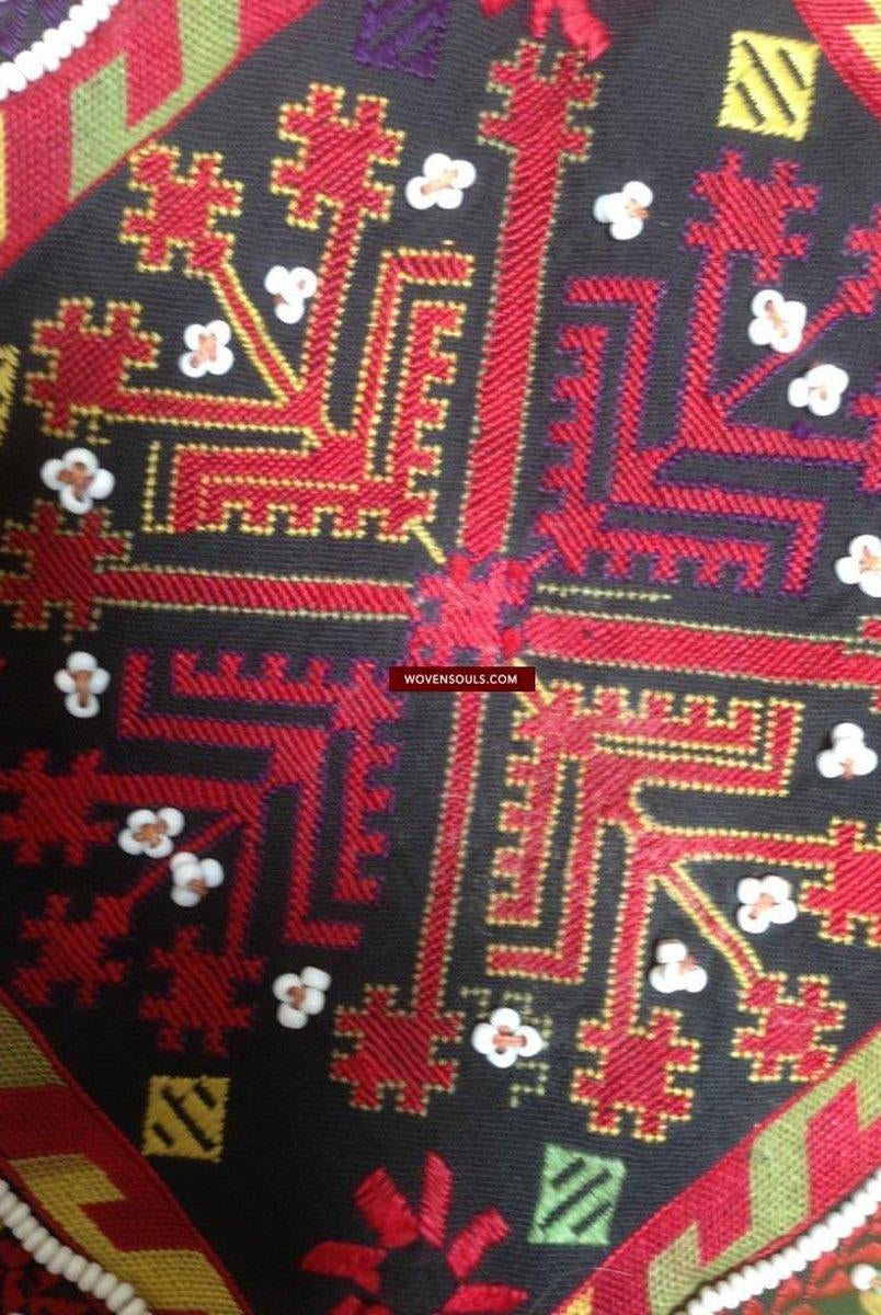 590 Semi Antique Abbasi Kohistan Wedding Shawl Textile with Superfine Embroidery-WOVENSOULS-Antique-Vintage-Textiles-Art-Decor