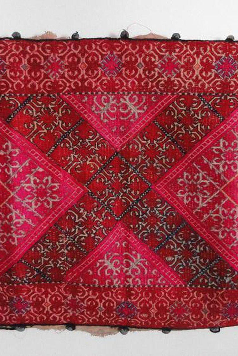 599 Antique Swat Valley Textile Art Embroidery Pillow Case-WOVENSOULS-Antique-Vintage-Textiles-Art-Decor