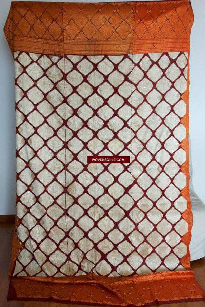 603 VERKAUFT Seltener weißer Chand Bagh Phulkari Hochzeit Textilstickerei-WOVENSOULS-Antike-Vintage-Textilien-Kunst-Dekor