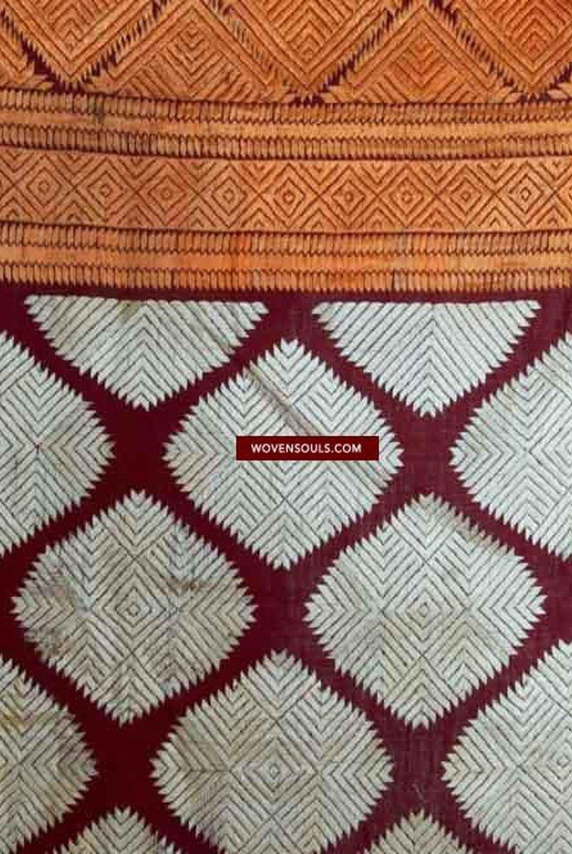 603 VERKAUFT Seltener weißer Chand Bagh Phulkari Hochzeit Textilstickerei-WOVENSOULS-Antike-Vintage-Textilien-Kunst-Dekor