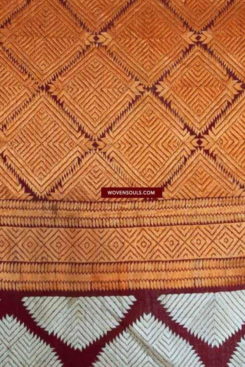 603 VERKAUFT Seltener weißer Chand Bagh Phulkari Hochzeit Textilstickerei-WOVENSOULS-Antike-Vintage-Textilien-Kunst-Dekor
