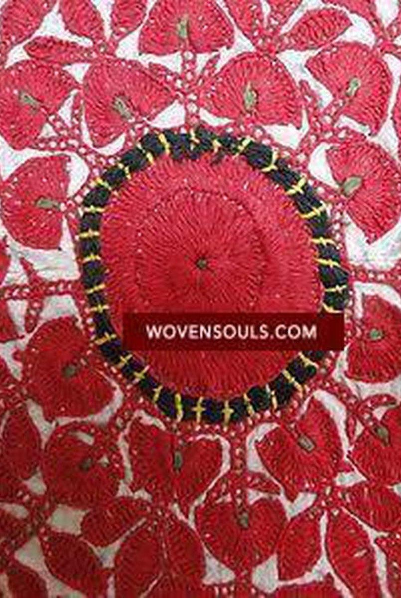 608 VERKAUFT Alte Seide Odhana Abochani bestickter Schal-WOVENSOULS-Antike-Vintage-Textilien-Kunst-Dekor