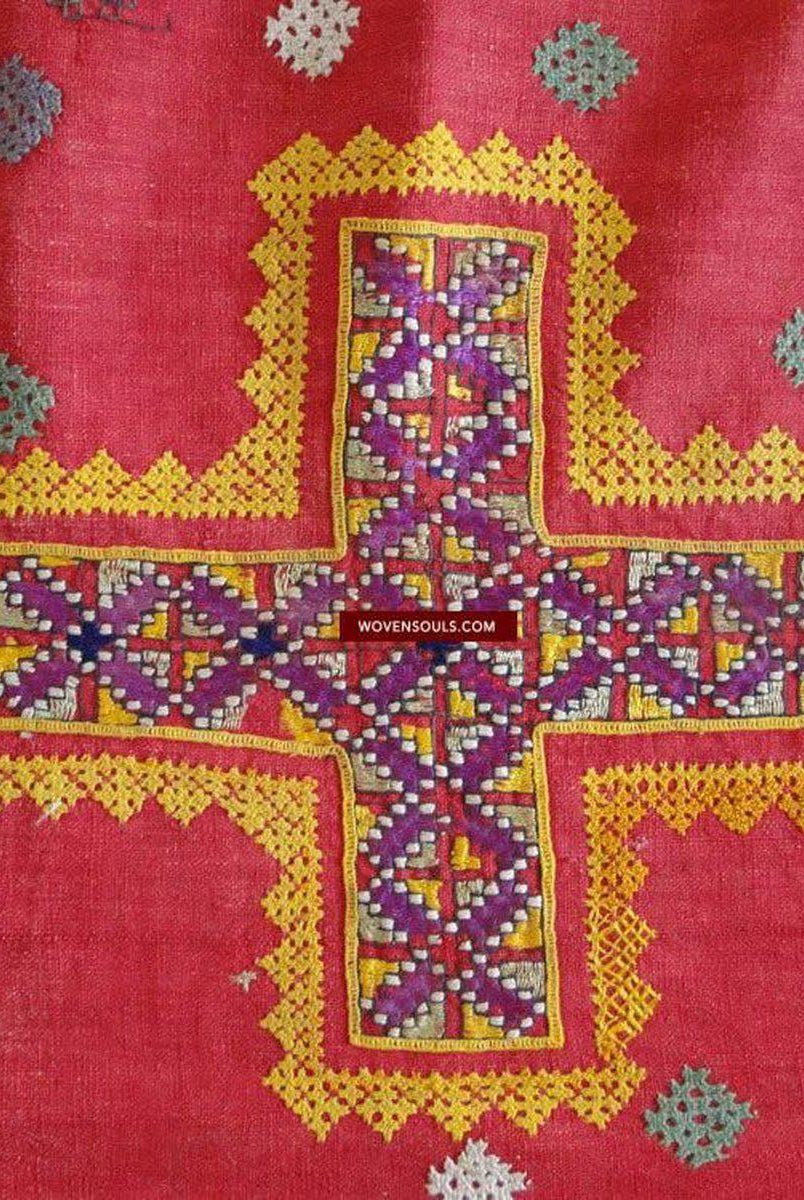 611 Superfine Antique Embroidery Pillow Case cover from Rajasthan / Sind / Sindh-WOVENSOULS-Antique-Vintage-Textiles-Art-Decor