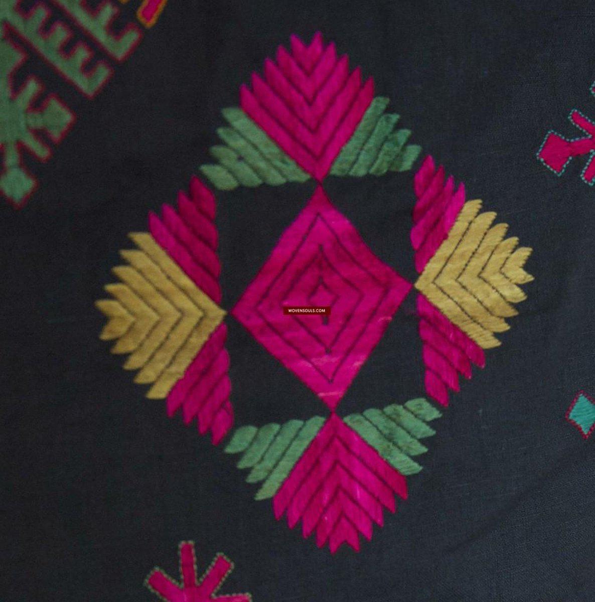 622 Vintage Kohistan Wedding Shawl with Embroidery-WOVENSOULS-Antique-Vintage-Textiles-Art-Decor