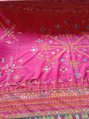 654 Old Wedding Odhana Shawl Rajasthan Indian textile Art - MASTERPIECE