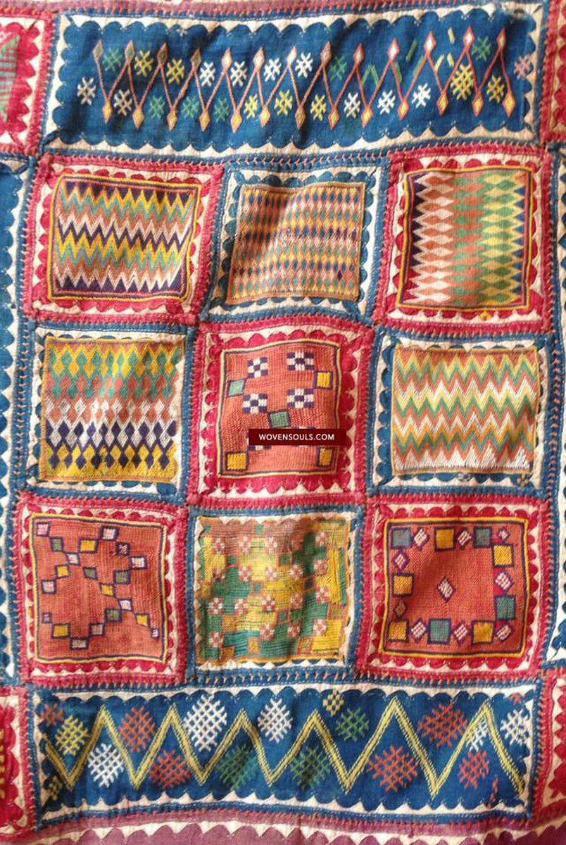 666 Fabulous Large Banjara Textile with a Variety of Motif Patterns-WOVENSOULS-Antique-Vintage-Textiles-Art-Decor