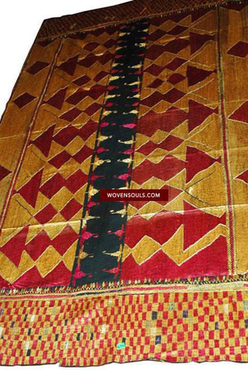 684 Superb Sar Pallu Phulkari Textile-WOVENSOULS-Antique-Vintage-Textiles-Art-Decor