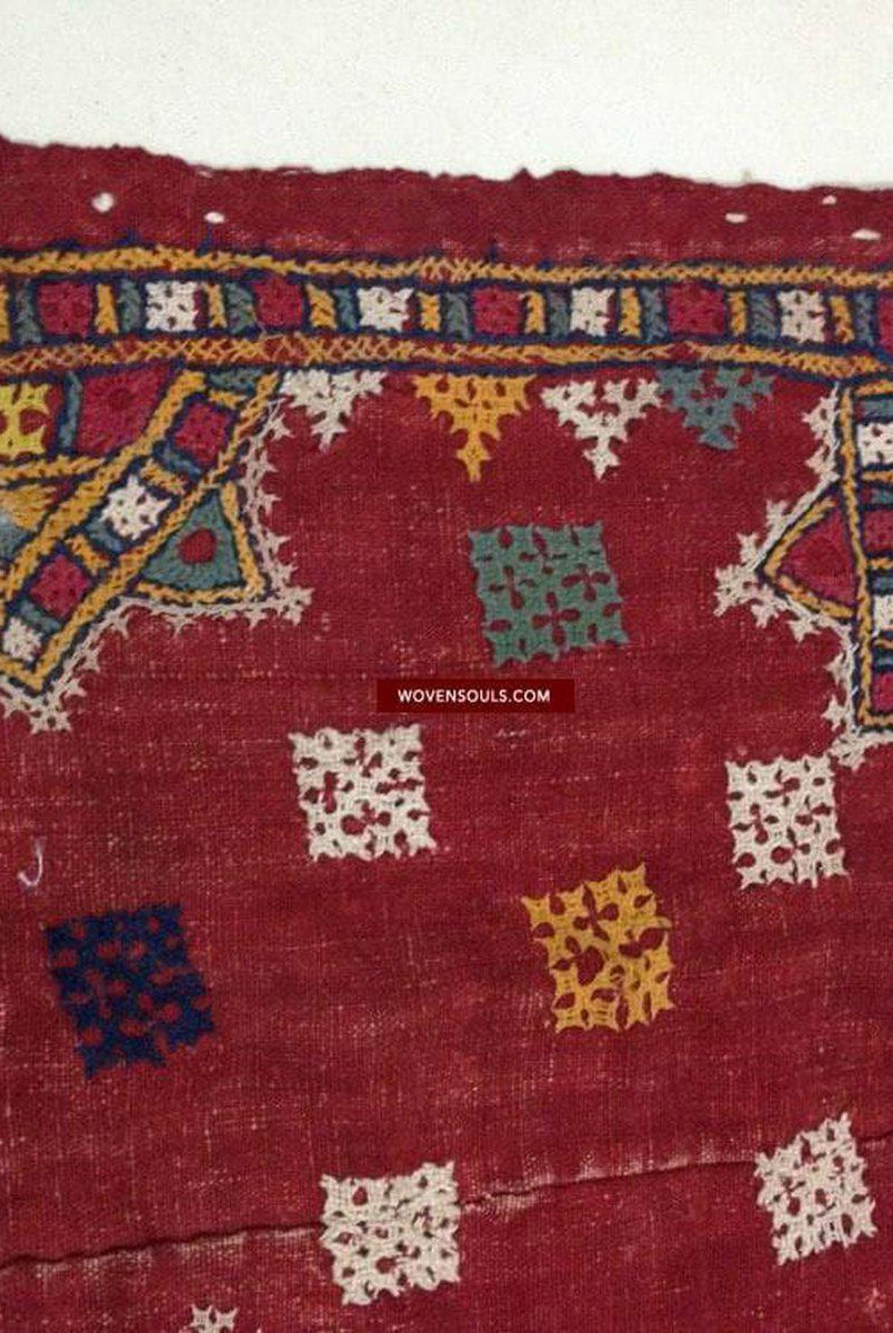 696 pièce carrée-WOVENSOULS-Antique-Vintage-Textiles-Art-Décor