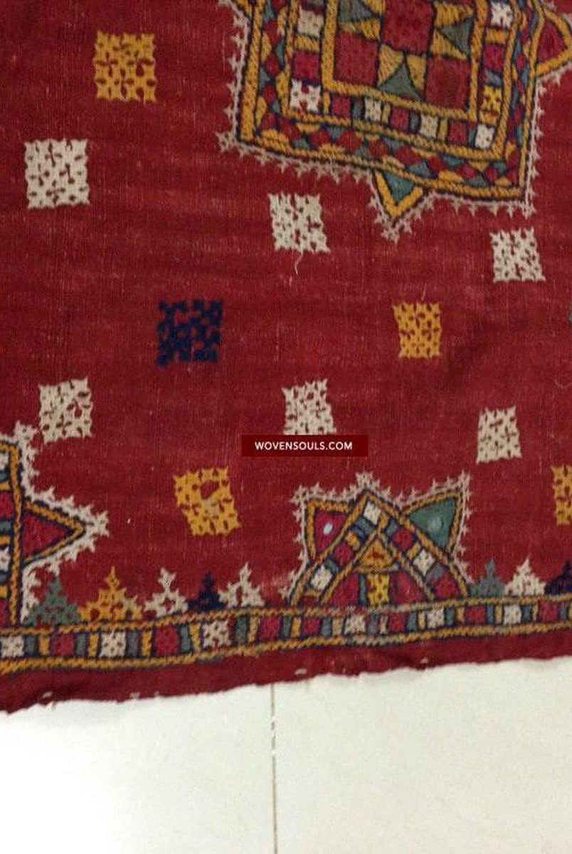 696 pièce carrée-WOVENSOULS-Antique-Vintage-Textiles-Art-Décor