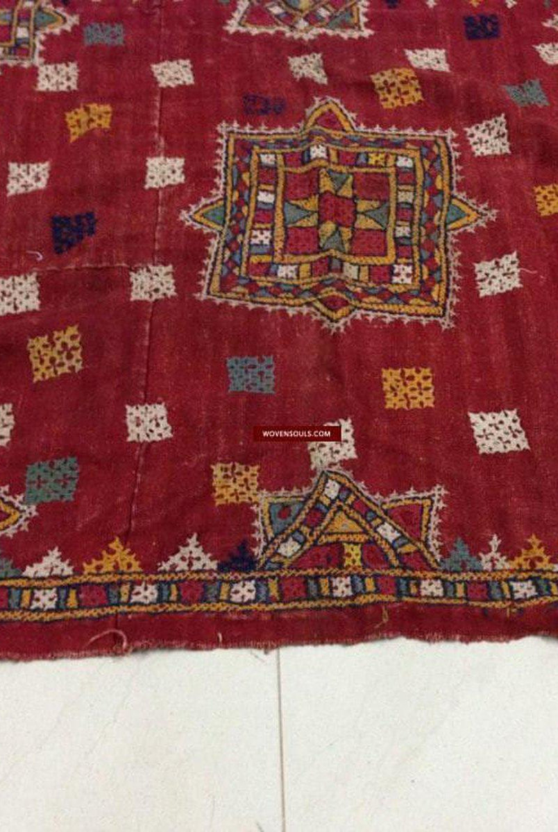 696 pièce carrée-WOVENSOULS-Antique-Vintage-Textiles-Art-Décor