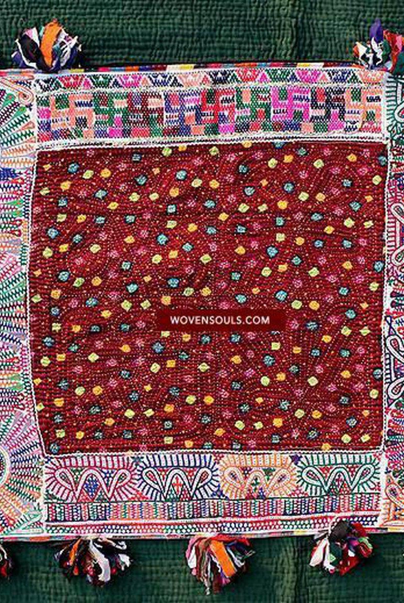 702 Double Sided Animal Theli-WOVENSOULS-Antique-Vintage-Textiles-Art-Decor