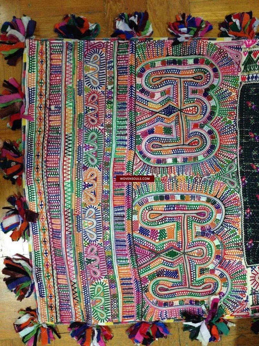 702 Double Sided Animal Theli-WOVENSOULS-Antique-Vintage-Textiles-Art-Decor