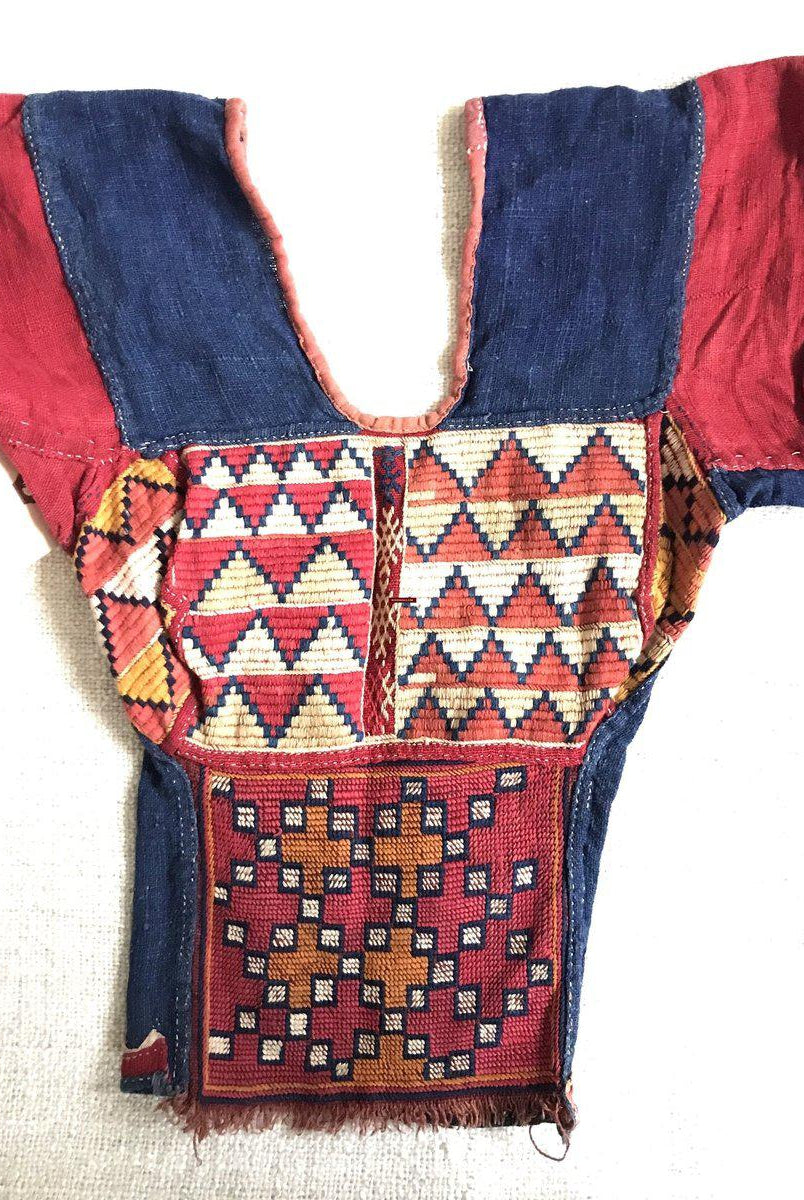 708 SOLD Rare Banjara Choli Blouse - Handspun cotton - Handwoven Cloth Handstitched Garment-WOVENSOULS-Antique-Vintage-Textiles-Art-Decor