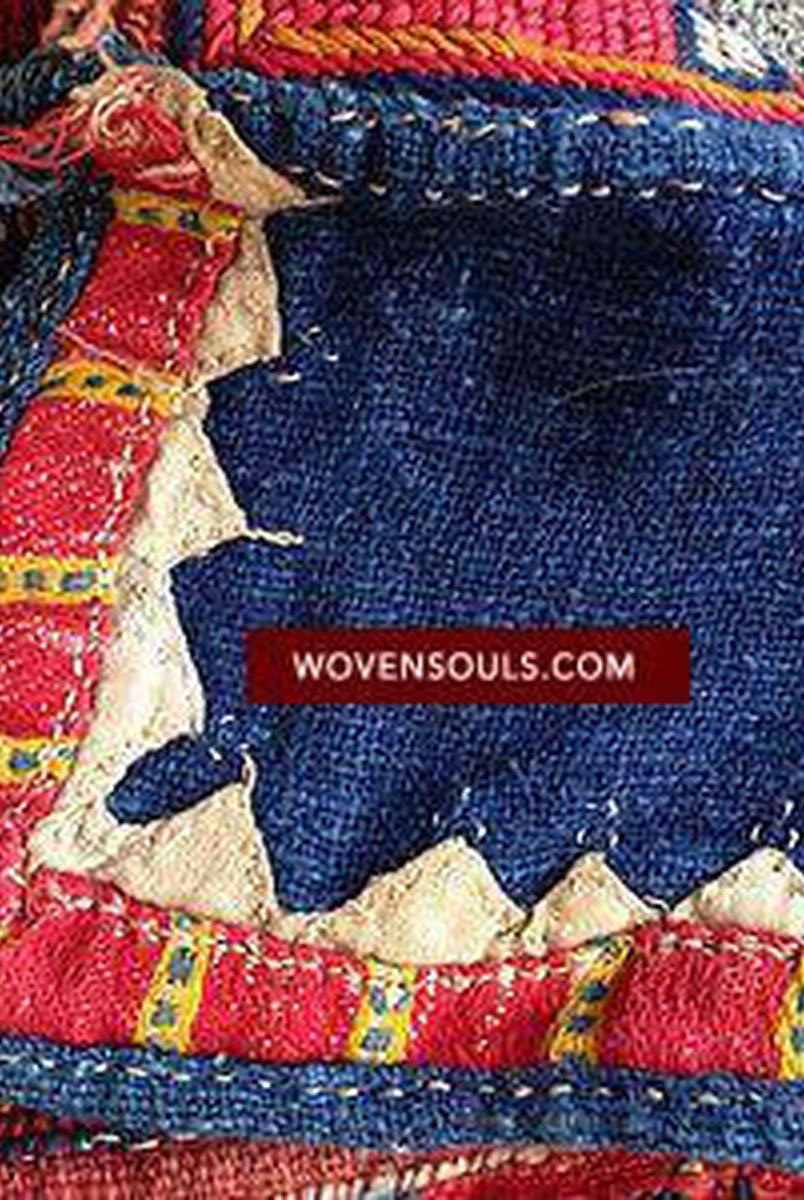 708 SOLD Rare Banjara Choli Blouse - Handspun cotton - Handwoven Cloth Handstitched Garment-WOVENSOULS-Antique-Vintage-Textiles-Art-Decor