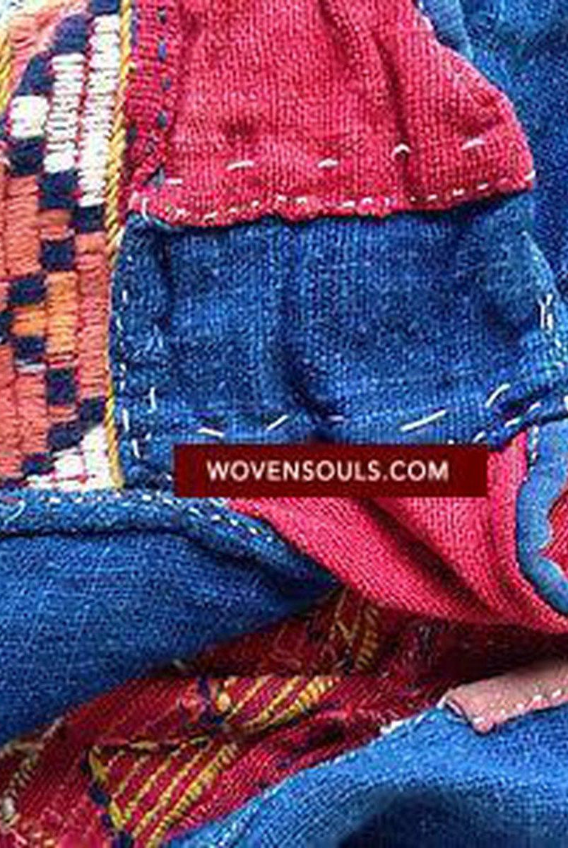 708 SOLD Rare Banjara Choli Blouse - Handspun cotton - Handwoven Cloth Handstitched Garment-WOVENSOULS-Antique-Vintage-Textiles-Art-Decor