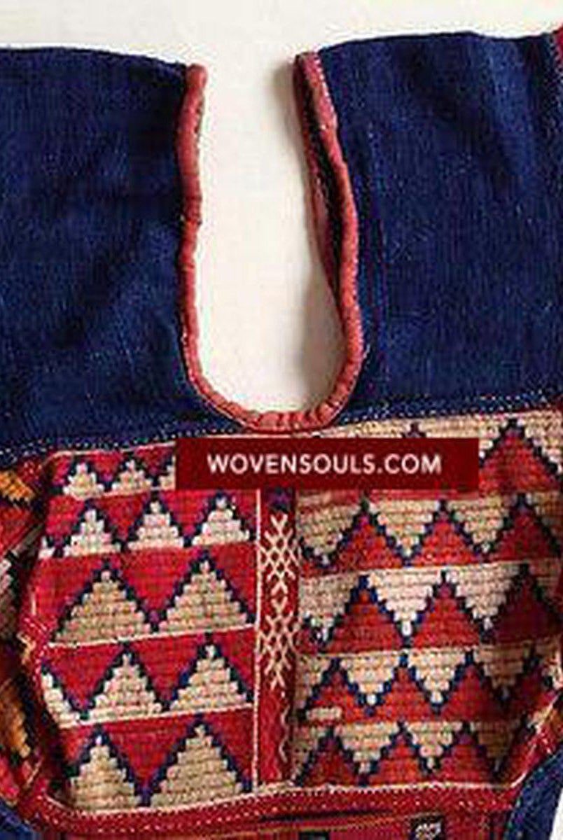 708 SOLD Rare Banjara Choli Blouse - Handspun cotton - Handwoven Cloth Handstitched Garment-WOVENSOULS-Antique-Vintage-Textiles-Art-Decor
