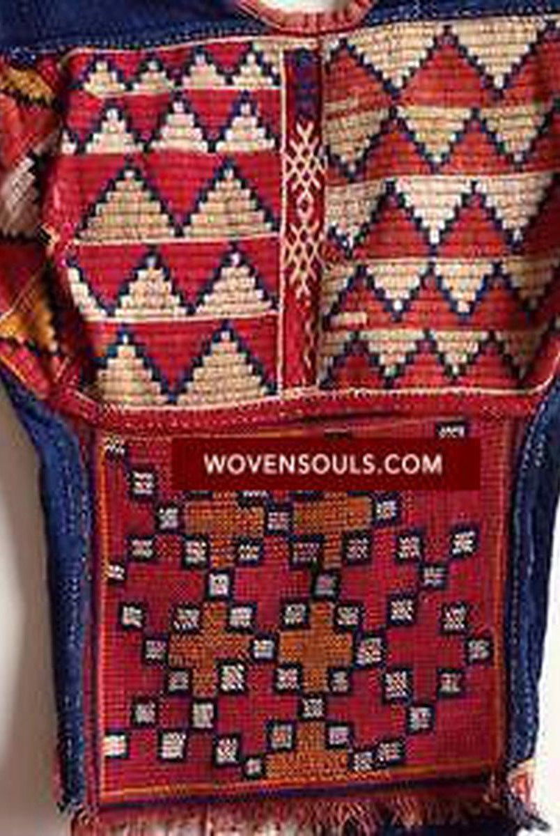708 SOLD Rare Banjara Choli Blouse - Handspun cotton - Handwoven Cloth Handstitched Garment-WOVENSOULS-Antique-Vintage-Textiles-Art-Decor