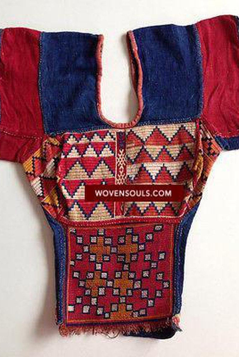 708 SOLD Rare Banjara Choli Blouse - Handspun cotton - Handwoven Cloth Handstitched Garment-WOVENSOULS-Antique-Vintage-Textiles-Art-Decor