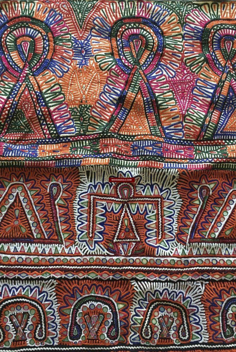 732 Vintage Rabari Embroidery Textile Art Dowry Bag-WOVENSOULS-Antique-Vintage-Textiles-Art-Decor