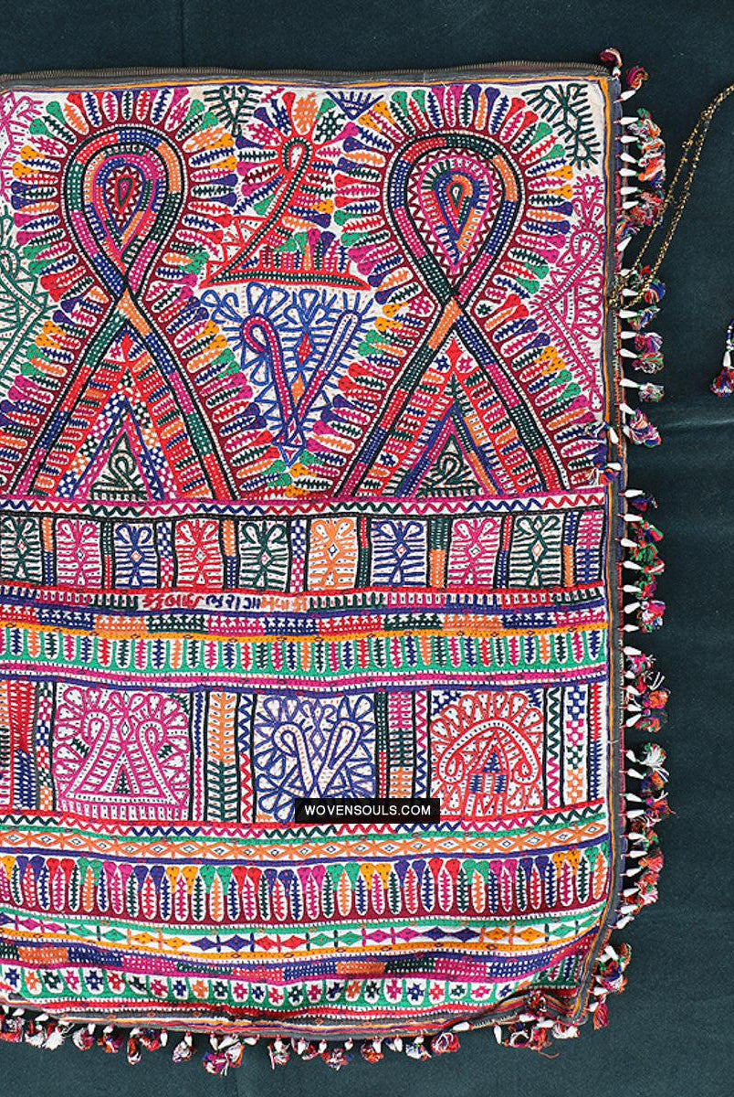 734 Vintage Rabari Dowry Bag-WOVENSOULS Antique Textiles & Art Gallery