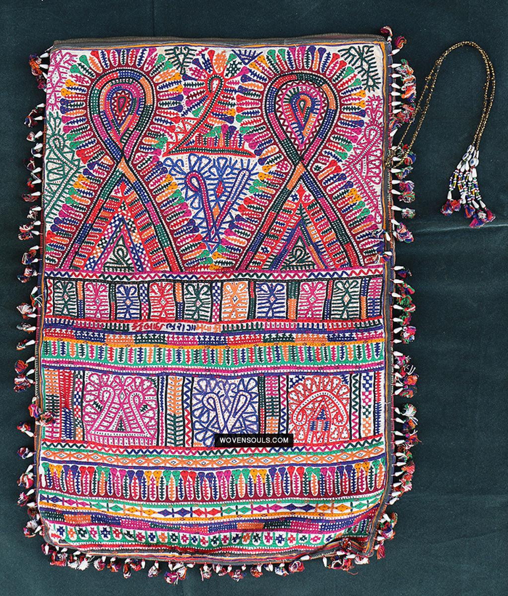 734 Vintage Rabari Dowry Bag-WOVENSOULS Antique Textiles & Art Gallery