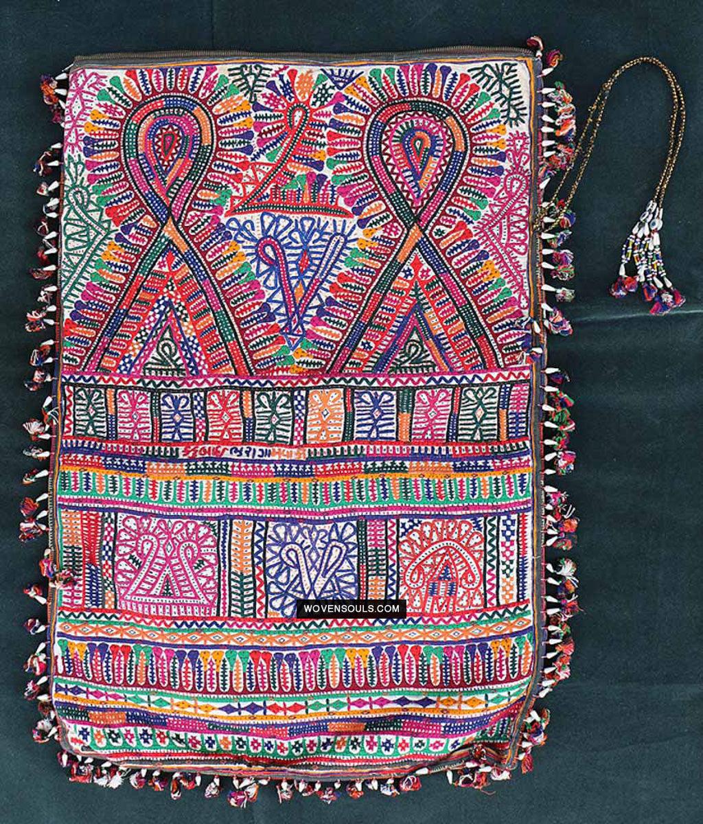 734 Vintage Rabari Dowry Bag-WOVENSOULS Antique Textiles & Art Gallery