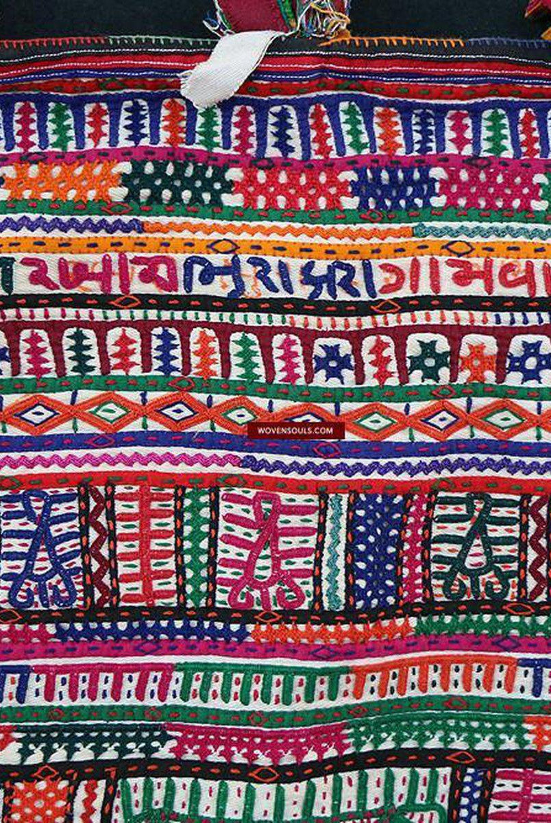 735 Vintage Debariya Rabari Embroidered Dowry Bag-WOVENSOULS-Antique-Vintage-Textiles-Art-Decor