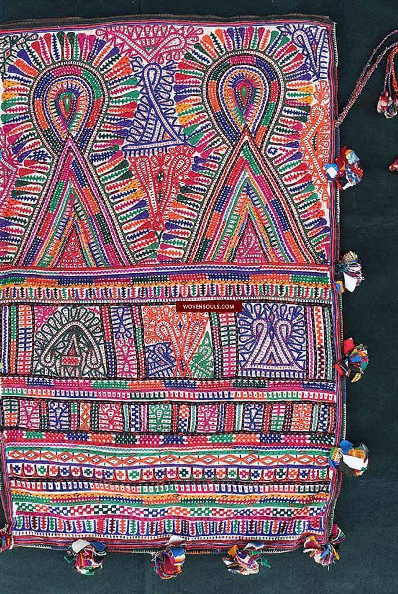 735 Vintage Debariya Rabari Embroidered Dowry Bag-WOVENSOULS-Antique-Vintage-Textiles-Art-Decor