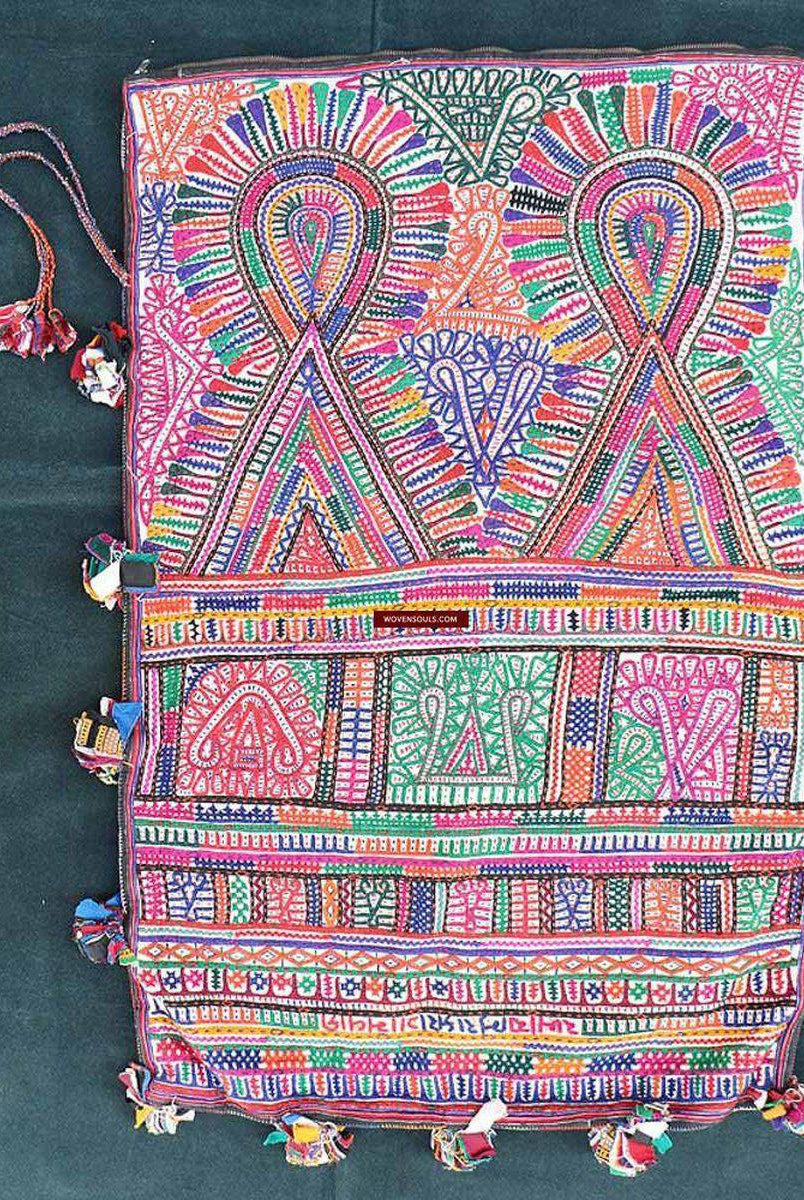 735 Vintage Debariya Rabari Embroidered Dowry Bag-WOVENSOULS-Antique-Vintage-Textiles-Art-Decor