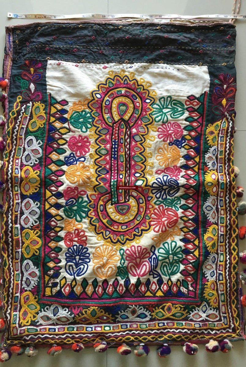 736 Vintage Rabari Dowry Bag with Embroidery - Textile Art of Gujarat-WOVENSOULS-Antique-Vintage-Textiles-Art-Decor